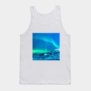 SCENERY 56 - Aurora Borealis Blue Night Sky Winter Tank Top